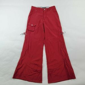 CC - MAC Girl Pants SZ 3 Red Wide Leg Goth Emo Punk Rock Vintage Nylon